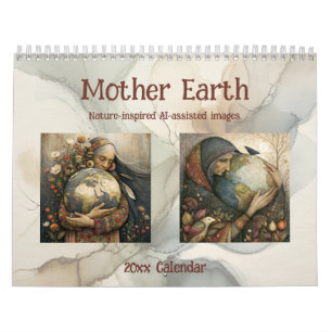Mother Earth Natur-inspirierte AI-unterstützte Bil Kalender