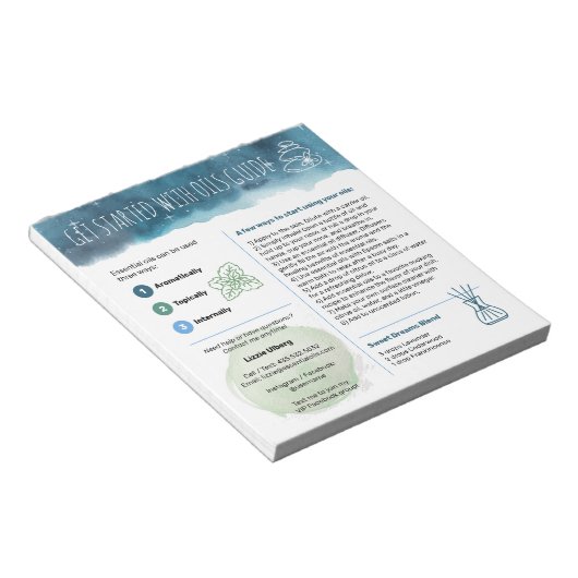 Mother Earth Wesentlichen al Oils Start Guide Notizblock (angewinkelt)