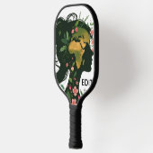 Mother Earth Woman Silhouette – Floral Nature Godd Pickleball Schläger (Links)