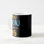 Mother father mom dad happy birthday son is 16 kaffeetasse (Vorderseite Links)