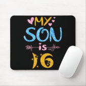 Mother father mom dad happy birthday son is 16 mousepad (Mit Mouse)