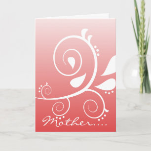 Mother Floral Greycard Karte