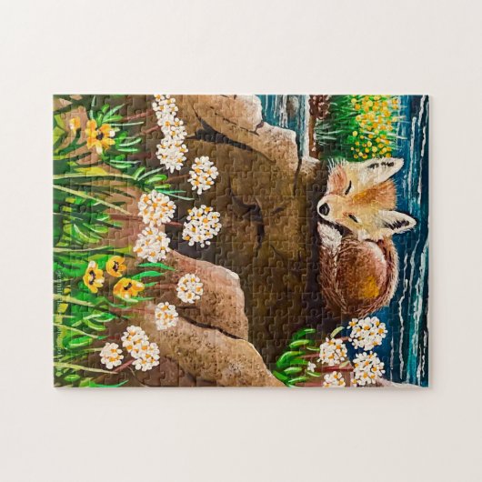 "Mother Fox" Baby Fox Puzzle (Horizontal)