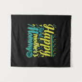 Mother Gift Happy First Mommy Day Wandteppich (Vorderseite (Horizontal))