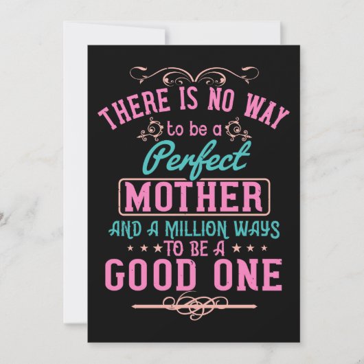Mother Gift No perfekt Mother But Good Einladung (Vorderseite)