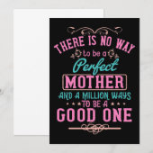Mother Gift No perfekt Mother But Good Einladung (Vorne/Hinten)