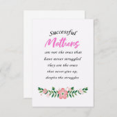 Mother Gift Successful Mothers Are Not The Ones Dankeskarte (Vorne/Hinten)