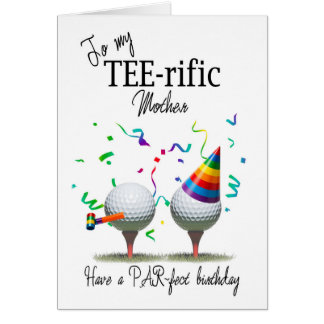 Mother Golf Balls on Tees Birthday 