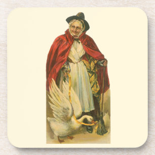 Mother Goose altes viktorianisches Geschichtsbuch Getränkeuntersetzer