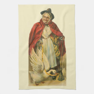 Mother Goose altes viktorianisches Story Book Geschirrtuch