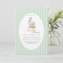 Mother Goose and Gosling Baby Shower Invitation
