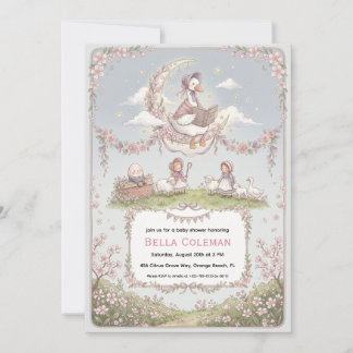 Mother-Goose-Baby-Shower-Einladungen Einladung
