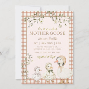 Mother Goose Baby Shower Geschlechtsneutral Einladung