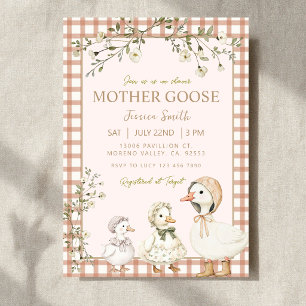 Mother Goose Baby Shower Geschlechtsneutral Einladung
