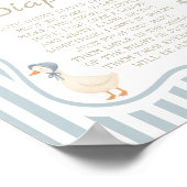 Mother Goose Baby Shower Late Night Diapers Game Poster (Ecke)