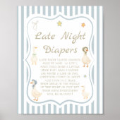 Mother Goose Baby Shower Late Night Diapers Game Poster (Vorne)