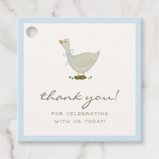 Mother Goose Blue Baby Shower Thank You Favor Tags Geschenkanhänger