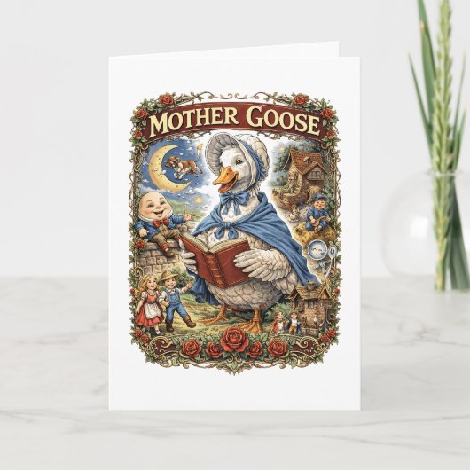 Mother Goose Feiertagskarte (Vorderseite)