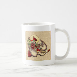 Mother Goose Kind Antiquität Illustration Kaffeetasse