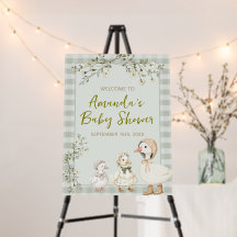 Mother Goose und Gänschen Baby Shower Begrüßung
