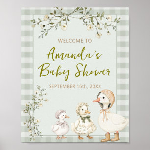 Mother Goose und Gänschen-Baby-Shower-Einladung Poster