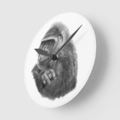 Mother gorilla Clock 母ゴリラの時計 Runde Wanduhr (Winkel)