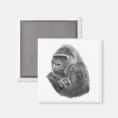 Mother gorilla Magnet 母ゴリラのマグネッド (Vorderseite/Rückseite)