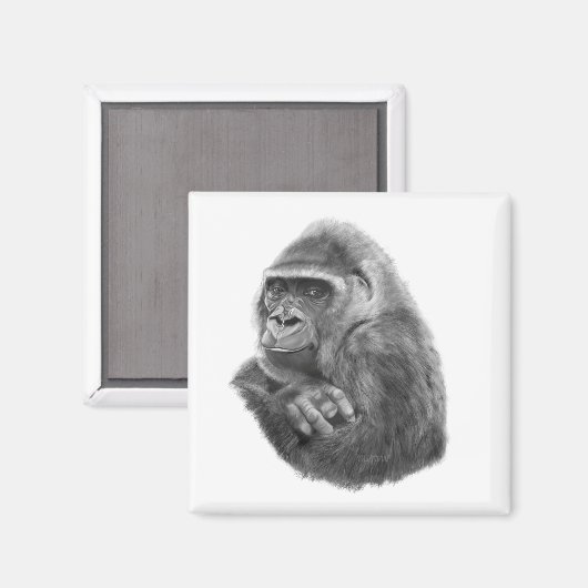 Mother gorilla Magnet 母ゴリラのマグネッド (Vorderseite/Rückseite)