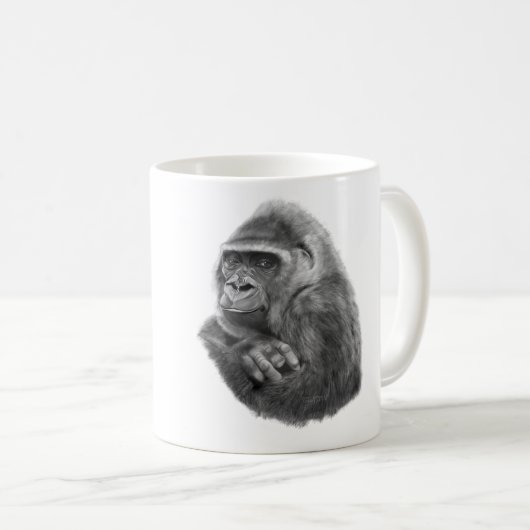 Mother gorilla mugcup 母ゴリラのマグカップ kaffeetasse (VorderseiteRechts)