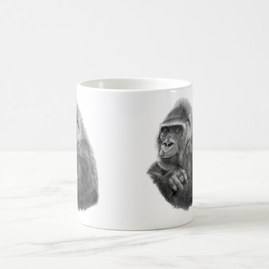 Mother gorilla mugcup 母ゴリラのマグカップ kaffeetasse (Mittel)