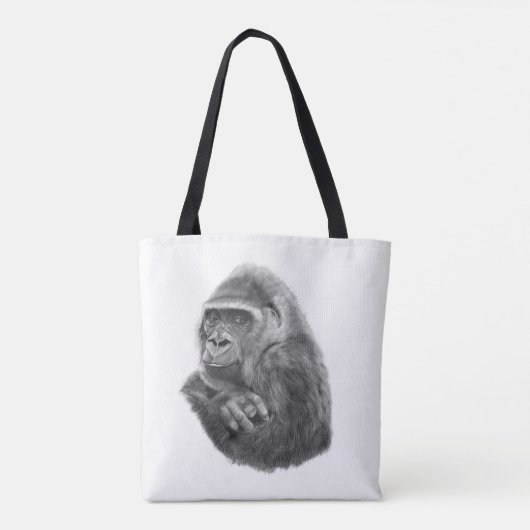 Mother gorilla tote bag 母ゴリラのトートバッグ tasche (Rückseite)