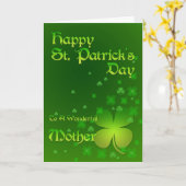 Mother, Happy St Patrick's day card Karte (Gelbe Blume)