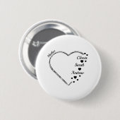Mother heart ccustomize name button (Vorne & Hinten)