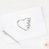 Mother heart ccustomize name runder aufkleber (Umschlag)
