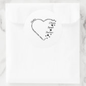 Mother heart ccustomize name runder aufkleber (Tasche)