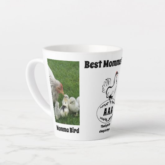 Mother Hen Best Momma Ever Foto Name Milchtasse (Linke Ecke)