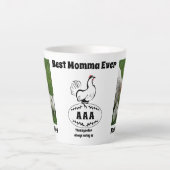 Mother Hen Best Momma Ever Foto Name Milchtasse (Vorderseite)