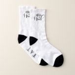 Mother Hood Socks Socken<br><div class="desc">Mother Hood Socks
A fun pair of white socks,  design mom Monogram and Name. These were designed on the larger size of sock. If you choose a smaller sizer,  the design elements may need altering.</div>