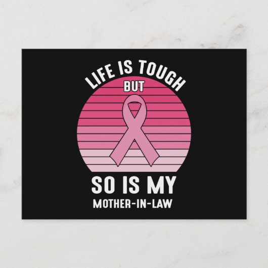 Mother In Law Family Matching Breast Cancer Gift Postkarte (Vorderseite)