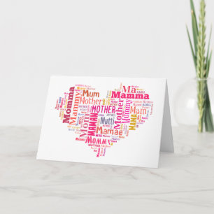 Mother in Many Languages - Mothers Day Card Karte