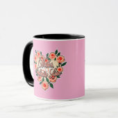 Mother Infinite Love – Floral Typography Tasse (Vorderseite Links)
