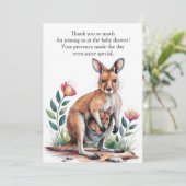 Mother Kangaroo Dankeskarte (Stehend Vorderseite)