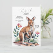 Mother Kangaroo Einladung (Stehend Vorderseite)