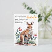 Mother Kangaroo Postkarte (Stehend Vorderseite)