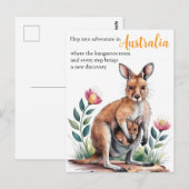 Mother Kangaroo Postkarte (Vorne/Hinten)
