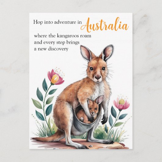 Mother Kangaroo Postkarte (Vorderseite)