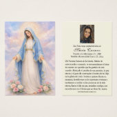 Mother Mary Funeral Prayer Memorare (Vorne & Hinten)