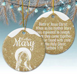 Mother Mary Matthew 1:18 Holy Ghost Passage  ⛪️ 🎄 Keramik Ornament