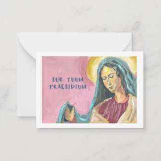 Mother Mary prayer card Mitteilungskarte