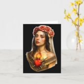 Mother Mary Sacred Heart Cry Karte (Gelbe Blume)